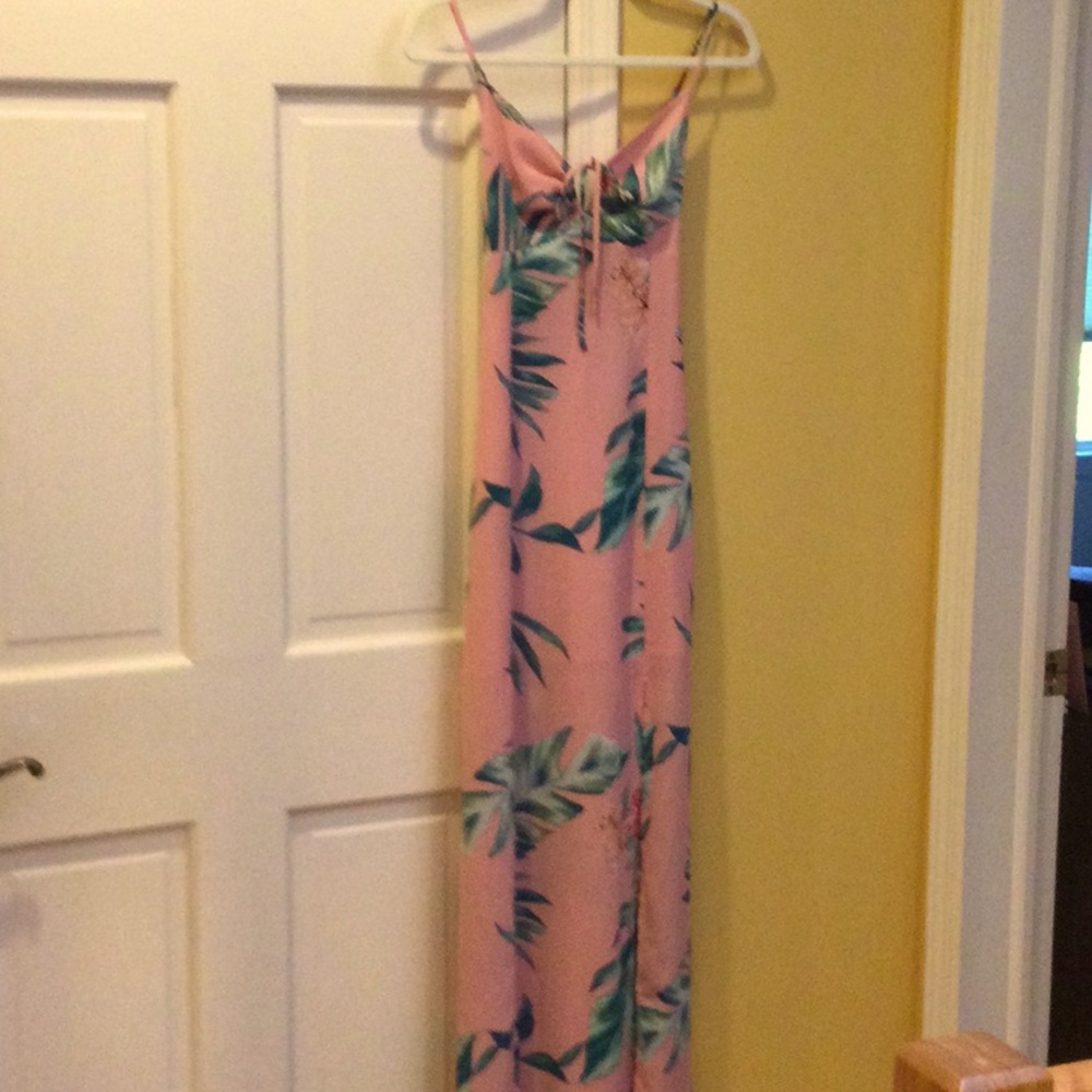 Forever 21 Pink print Maxi Dress, small.